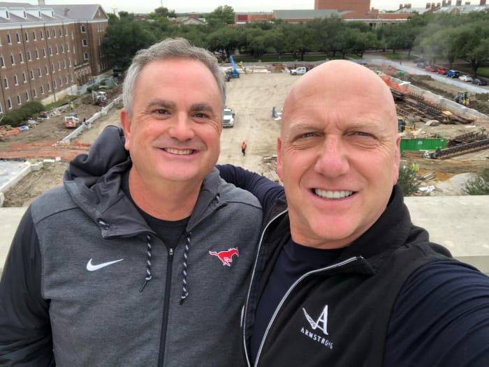 Sonny Dykes and SMU booster Bill Armstrong